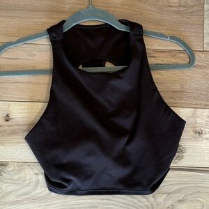 Gap Dark Brown Workout Crop Top